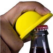 Yellow Construction Hat Bottle Opener Keychains